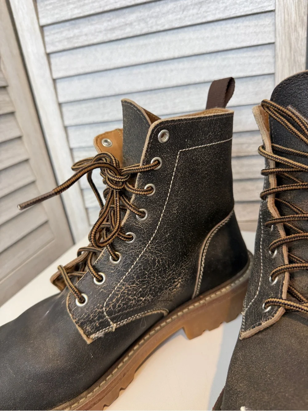 Thursday Boot Company Hero Men’s 12.5 Leather Lug Sole Lace Up Boots
